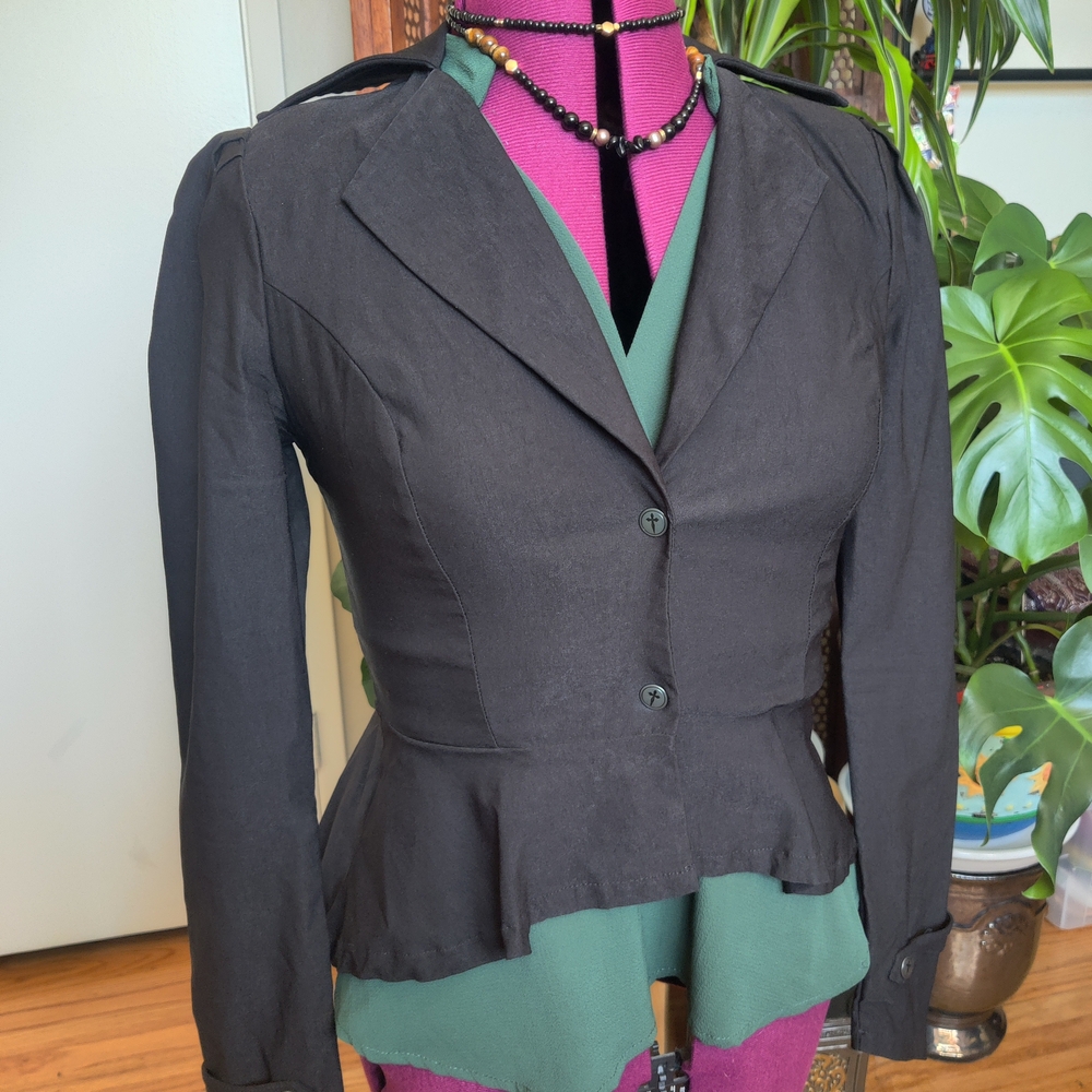 Killstar Black Peplum Blazer